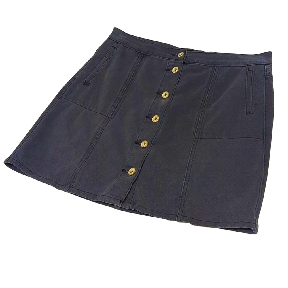 100% Cotton UMGEE GRAY LIGHT WASHED DENIM SKIRT SIZE 31" WAIST